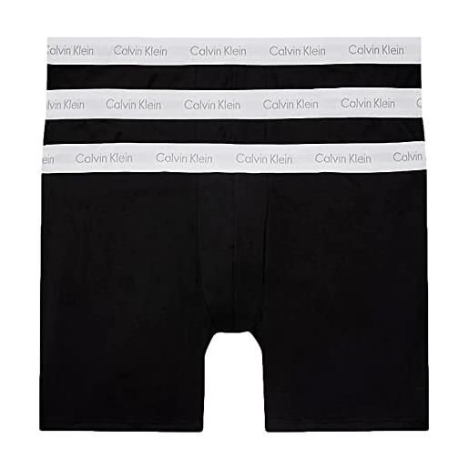 Calvin Klein boxer uomo confezione da 3 cotone elasticizzato, nero (black), 4xl