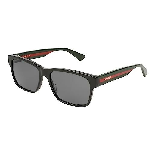 Gucci gg0340s-006 occhiali da sole, nero (nero/multicolor), 58.0 uomo