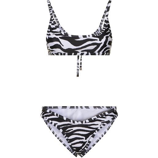 THE ATTICO printed lycra bikini set
