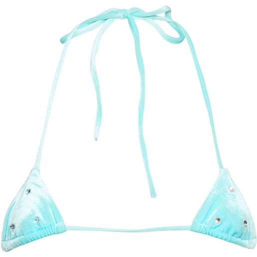 DSQUARED2 top bikini in ciniglia con decorazioni