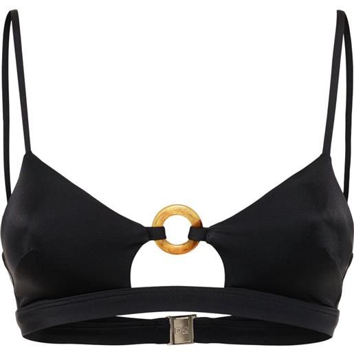 DSQUARED2 top bikini in lycra con anello