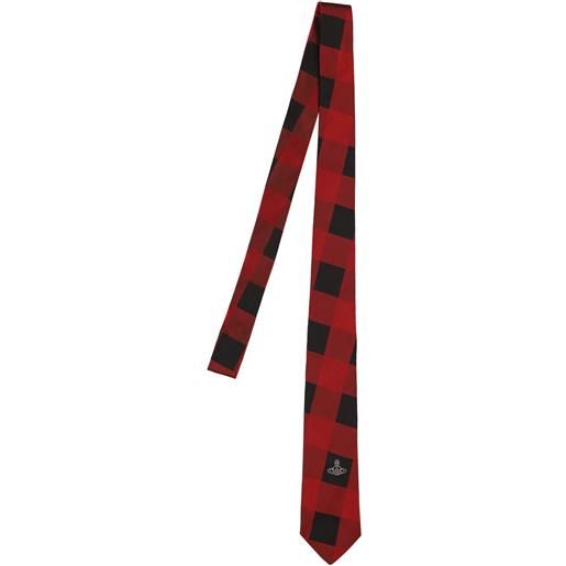 VIVIENNE WESTWOOD cravatta in seta check 7cm