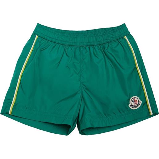 MONCLER shorts mare in nylon con dettaglio logo