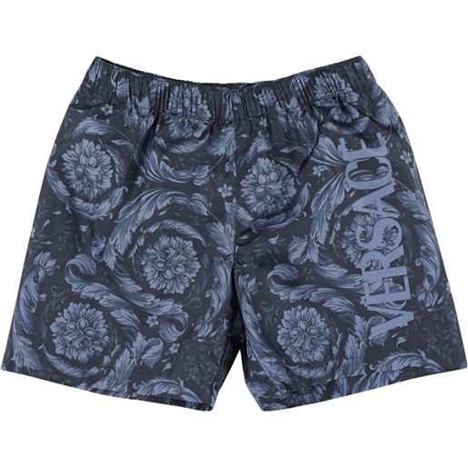 VERSACE shorts mare in nylon stampa barocca