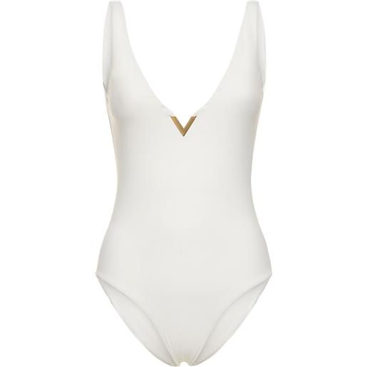 VALENTINO costume intero in lycra con logo