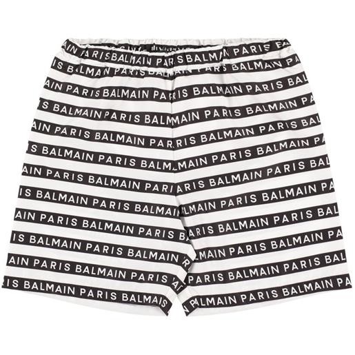 BALMAIN shorts mare in nylon con logo