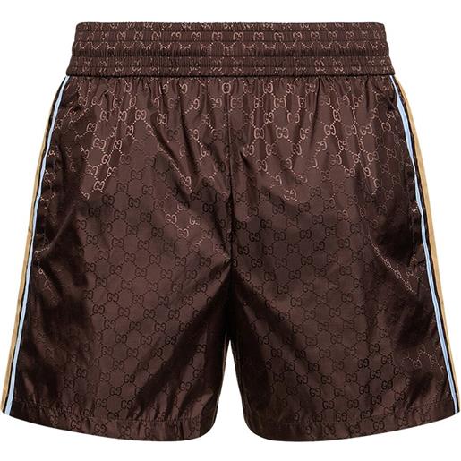 GUCCI shorts mare in nylon gg jacquard