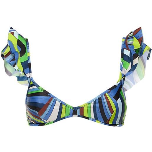 PUCCI top bikini iride in lycra stampata