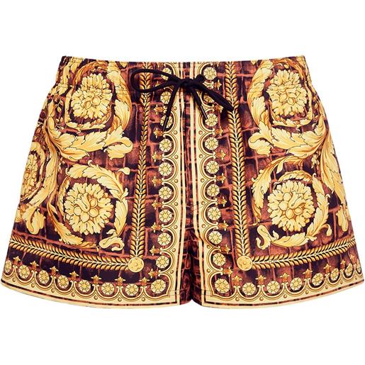 VERSACE shorts mare cocco barocco in nylon stampato