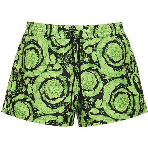 VERSACE shorts mare in nylon stampa barocco