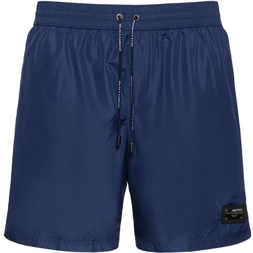 DOLCE & GABBANA shorts mare con placchetta logo