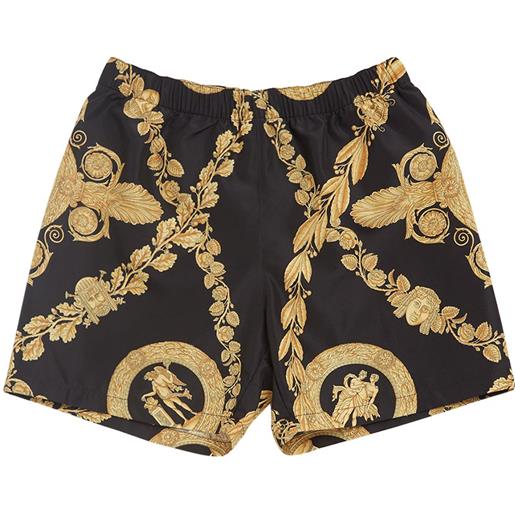 VERSACE shorts mare in nylon stampa barocca