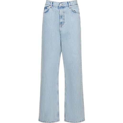 WARDROBE.NYC jeans vita bassa in denim di cotone