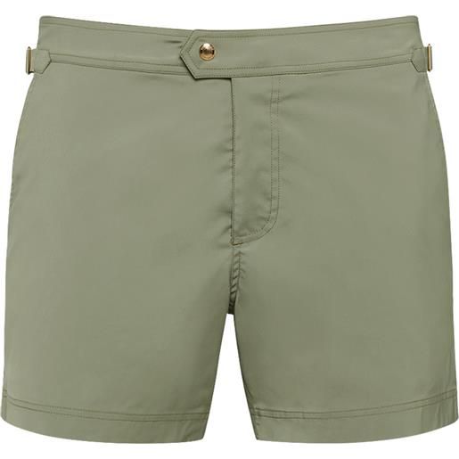 TOM FORD shorts mare in popeline con piping
