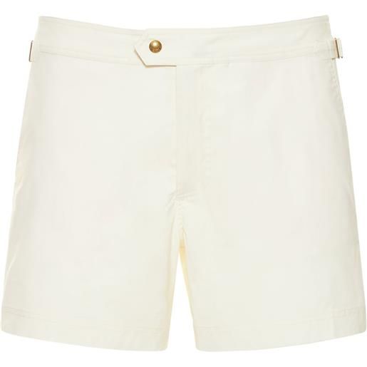 TOM FORD shorts mare in popeline con piping