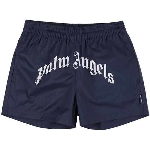 PALM ANGELS shorts mare in nylon con logo