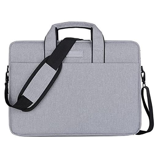 BDLDCE borsa per pc portatile, laptop unisex-adulto, grigio, 17 a