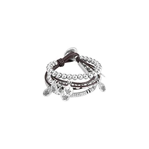 Uno de 50 unode50 - braccialetto what a mess pul0524mt - bracciale da donna in acciaio inox e argento lucido