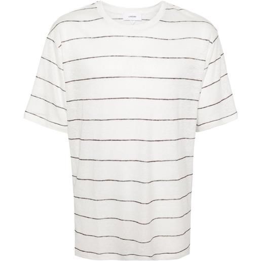 Lardini t-shirt a righe - bianco
