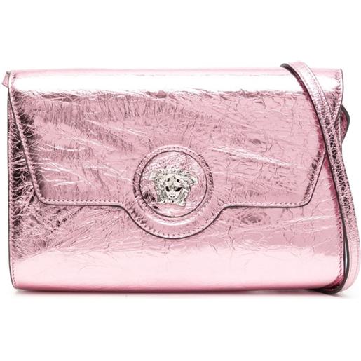 Versace borsa a spalla la medusa metallizzata - rosa