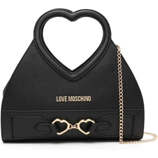 Love Moschino borsa tote con manici a cuore - nero