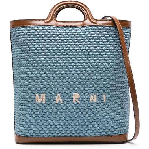 Marni borsa tote tropicalia - blu