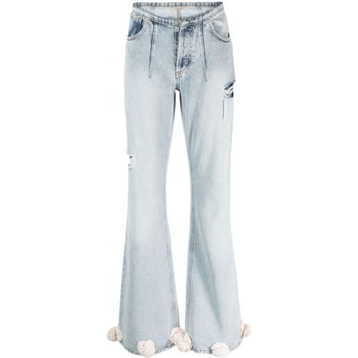 The Mannei jeans svasati nula a vita alta - blu