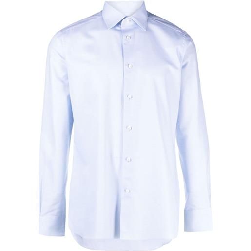 Zegna camicia con colletto classico - blu