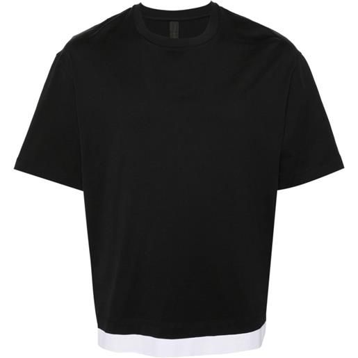 Neil Barrett t-shirt con design a strati - nero