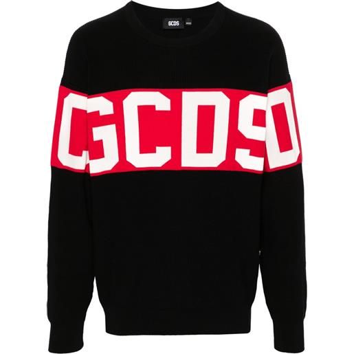 Gcds maglione con logo - nero