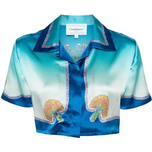 Casablanca camicia con stampa - blu