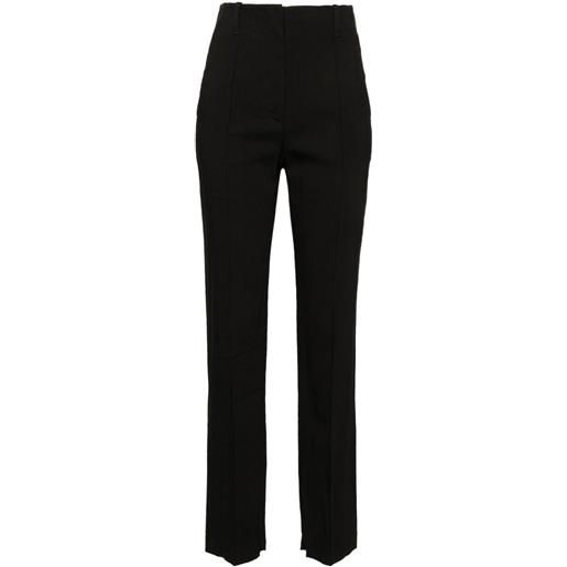 Tela high-waisted slim-fit trousers - nero