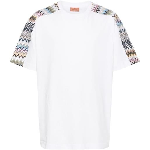 Missoni t-shirt con dettaglio a zigzag - bianco
