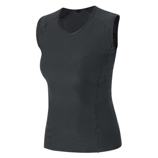 GORE WEAR m base layer sleeveless shirt, maglia senza maniche donna, nero, 44