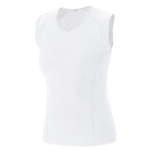 GORE WEAR m base layer sleeveless shirt, maglia senza maniche donna, bianco, 34
