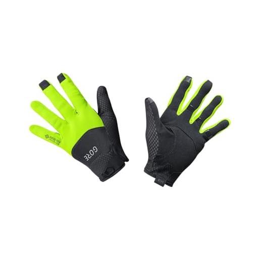 GORE WEAR c5 gore-tex infinium gloves, guanti unisex - adulto, nero giallo fluo, 6