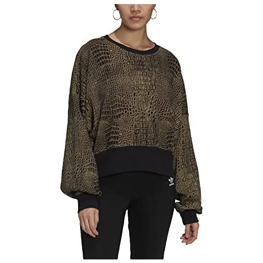 Adidas sweater maglia lunga, black/beige tone, 36 donna
