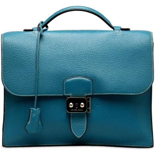 Hermès Pre-Owned - portadocumenti sac � d�p�ches 27 2005 - donna - pelle di vitello - taglia unica - blu