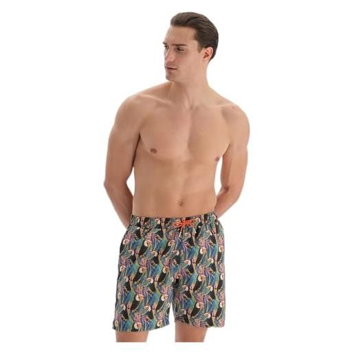 Dagi fashion swim shorts costume da bagno, verde-blu, m uomo