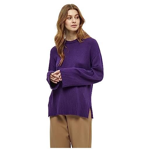 Peppercorn rosalia wide long sleeve knit pullover donna, viola (1632 imperial purple), xs