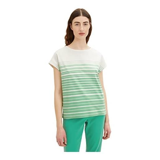 TOM TAILOR le signore maglietta 1035480, 31329 - green gradient stripe, xl