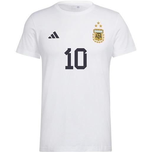 adidas t-shirt messi football number 10 graphic - uomo