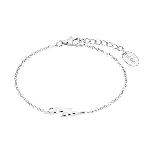s.Oliver bracciale in argento 925 gioielli da braccio per bambina, 14+2 cm, argento, fornito in confezione regalo per gioielli, 2034900