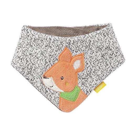 Fehn - 061161 baby foulard scoiattolo, kusch elweiches triangolo panno per girare con adorabile animale motivo, piacevole comfort con klettverschluss. Multicolore