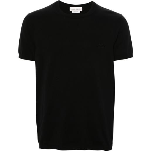 Alexander McQueen t-shirt con ricamo - nero