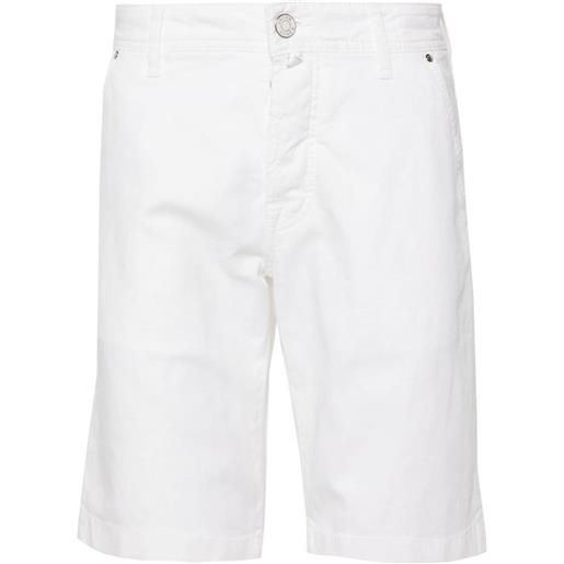 Jacob Cohën shorts lou in pied-de-poule - bianco