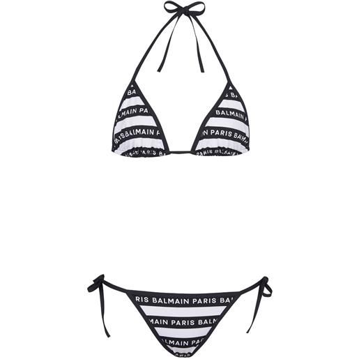Balmain set bikini a triangolo - bianco