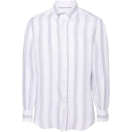 Brunello Cucinelli camicia a righe - bianco