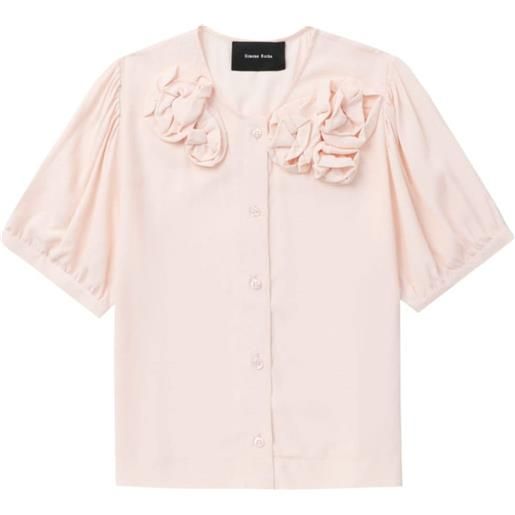 Simone Rocha camicia con applicazione - rosa