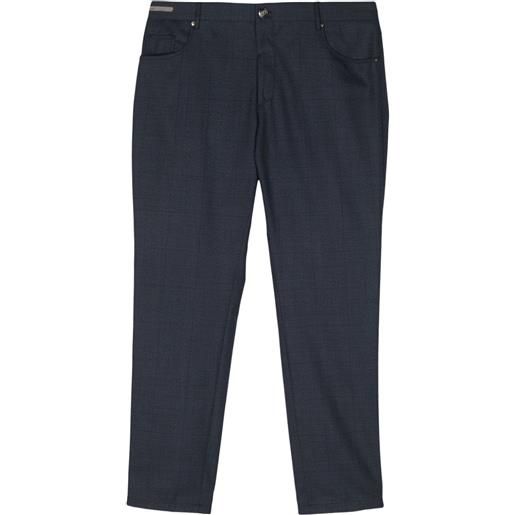 Corneliani pantaloni sartoriali a quadri - blu